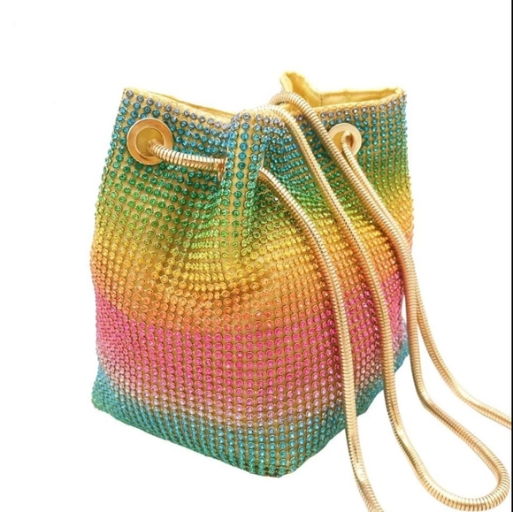 Women's rhinestones party clutch purse - Picture 3 of 13